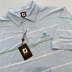 FootJoy‎ Performance Golf Polo Mens XL Barton Creek Blue White Striped NWT Omni